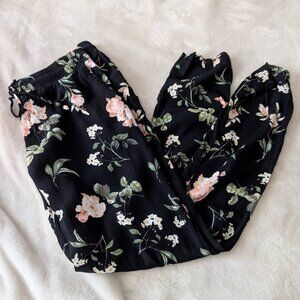 3/$30 lightweight floral drawstring pant